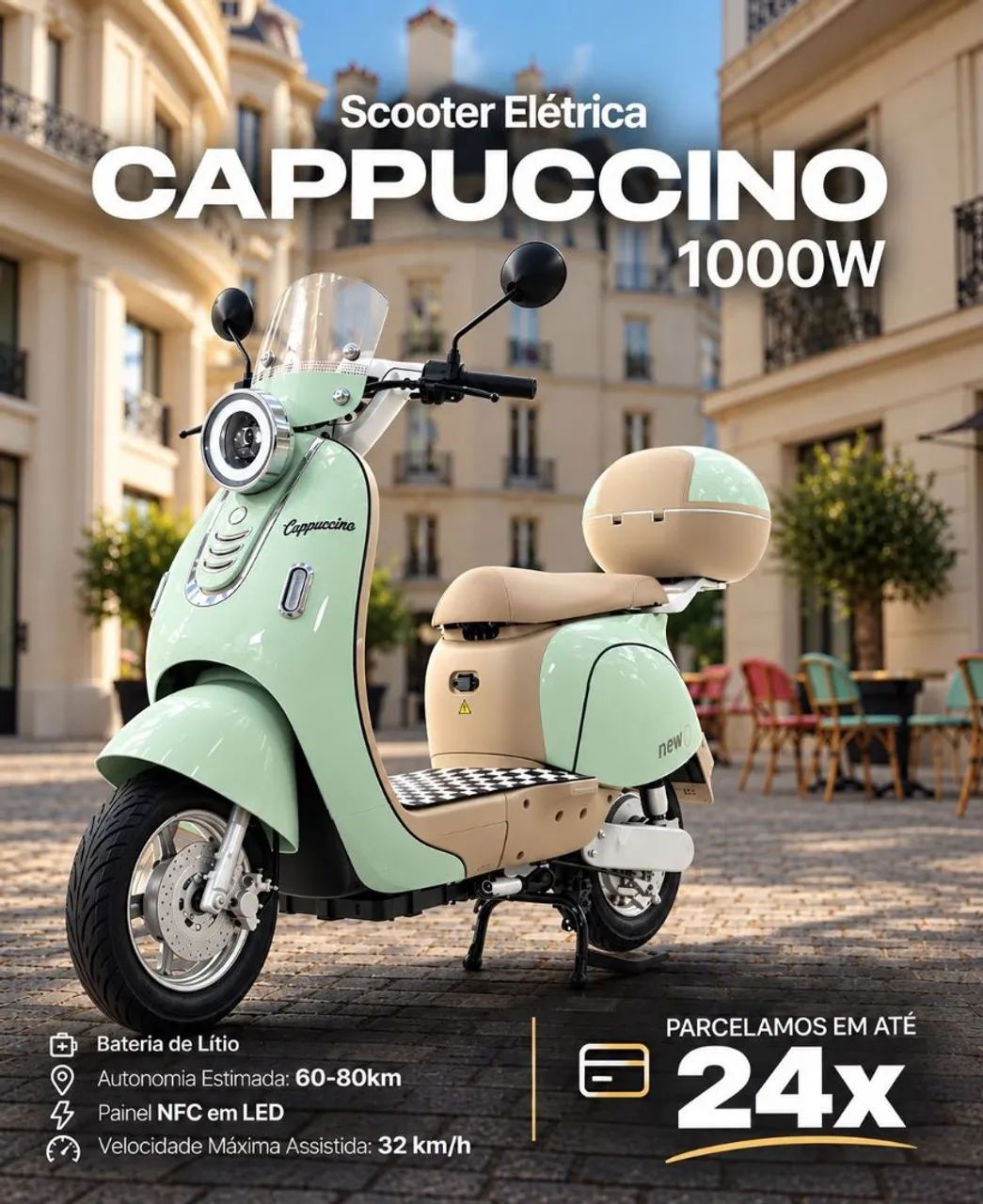 Scooter Elétrica Cappuccino 1000W