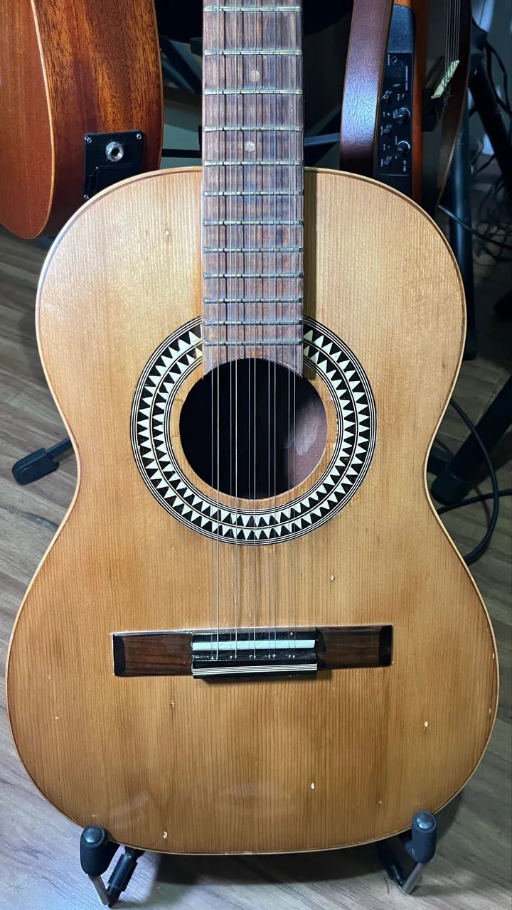 Viola Clássica Del Vecchio Tampo Maciço Eletroacústica 