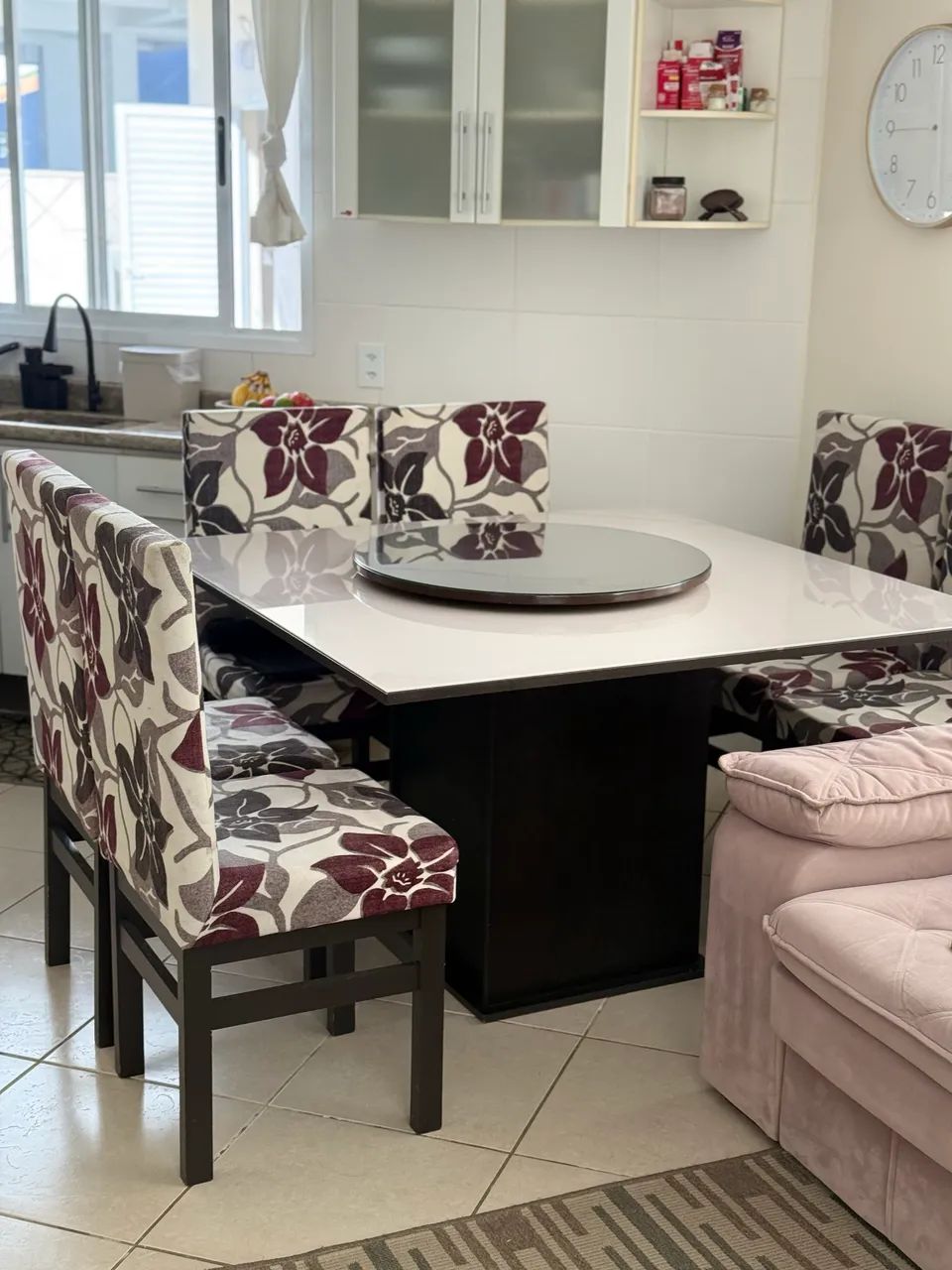 Mesa de jantar giratória 6 lugares  - Foto 4