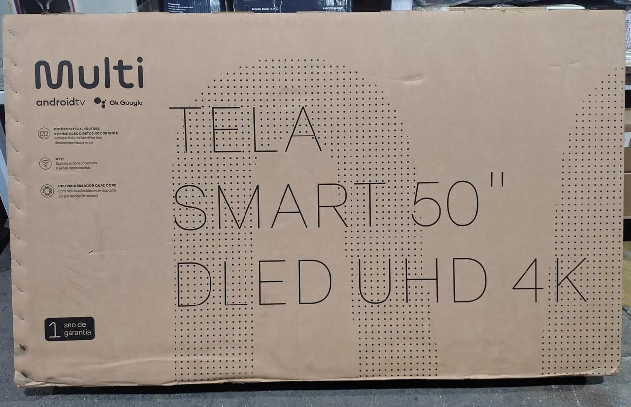 Smart TV Multi 50 Polegadas 4K UHD Android TV Wi-Fi