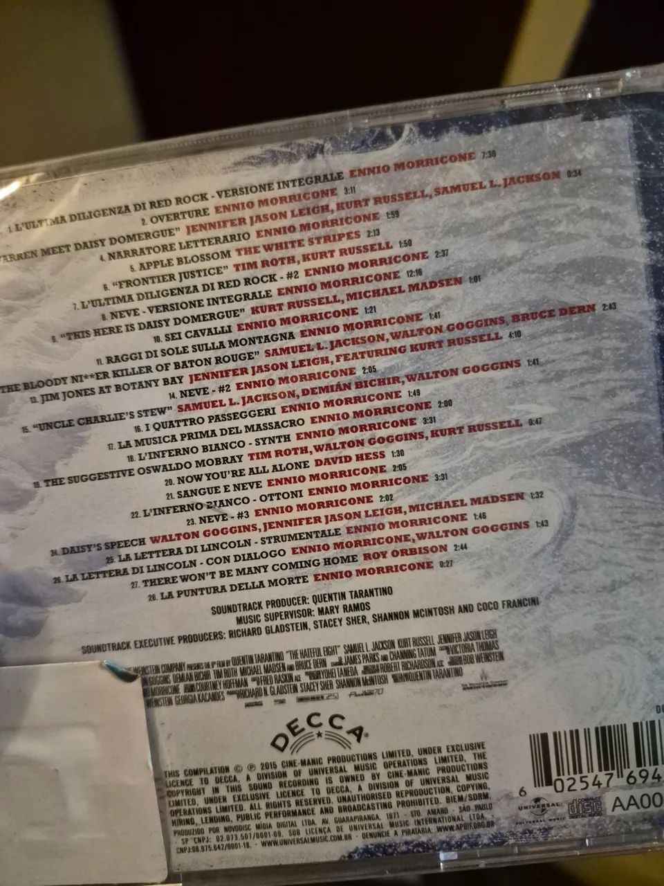 Cd trilha sonora filme the hateful eight (lacrado) - Foto 2
