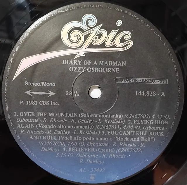 Lp - Ozzy Osbourne - Diary Of A Madman - 1981 - Foto 3