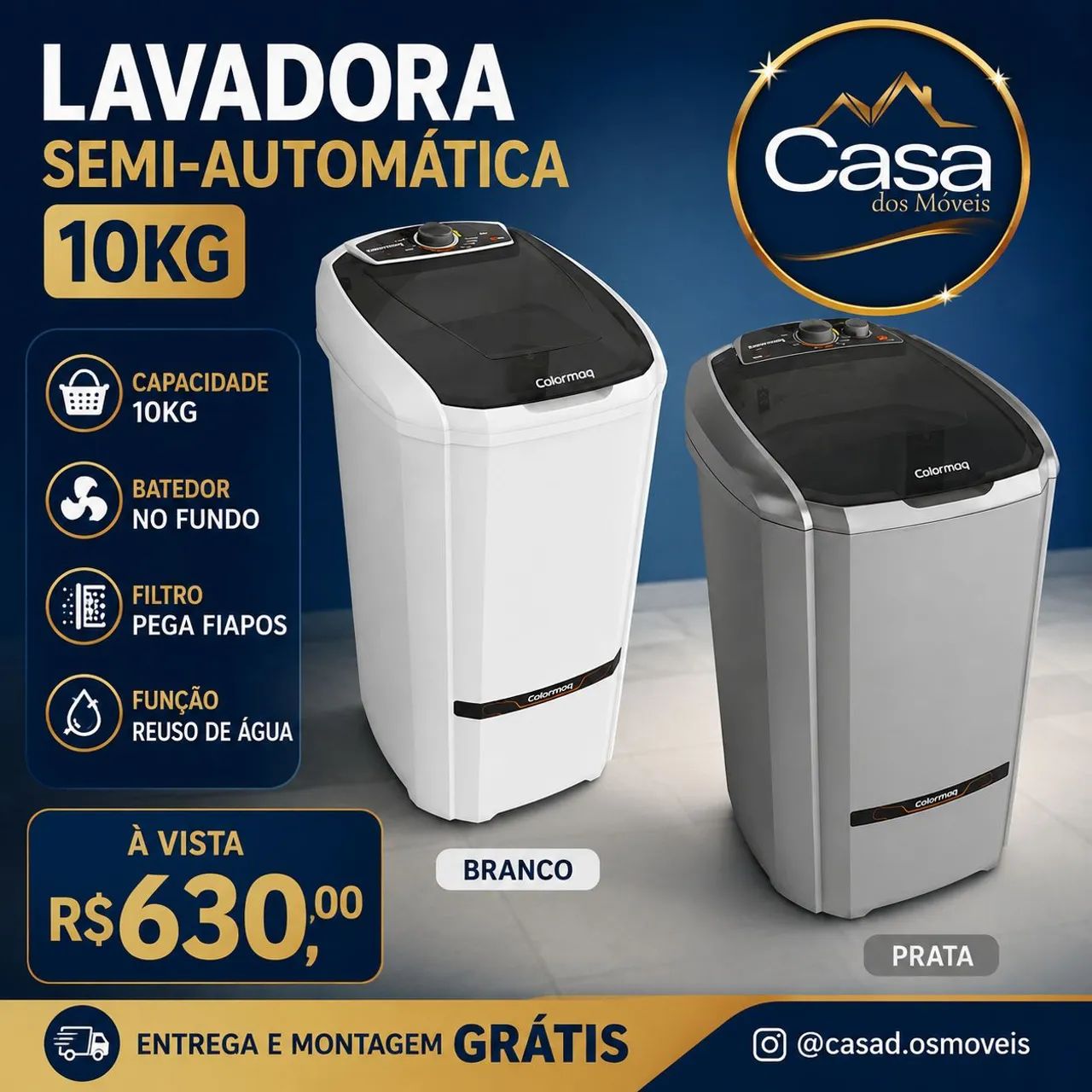 Lavadora Semi automática 10kg 
