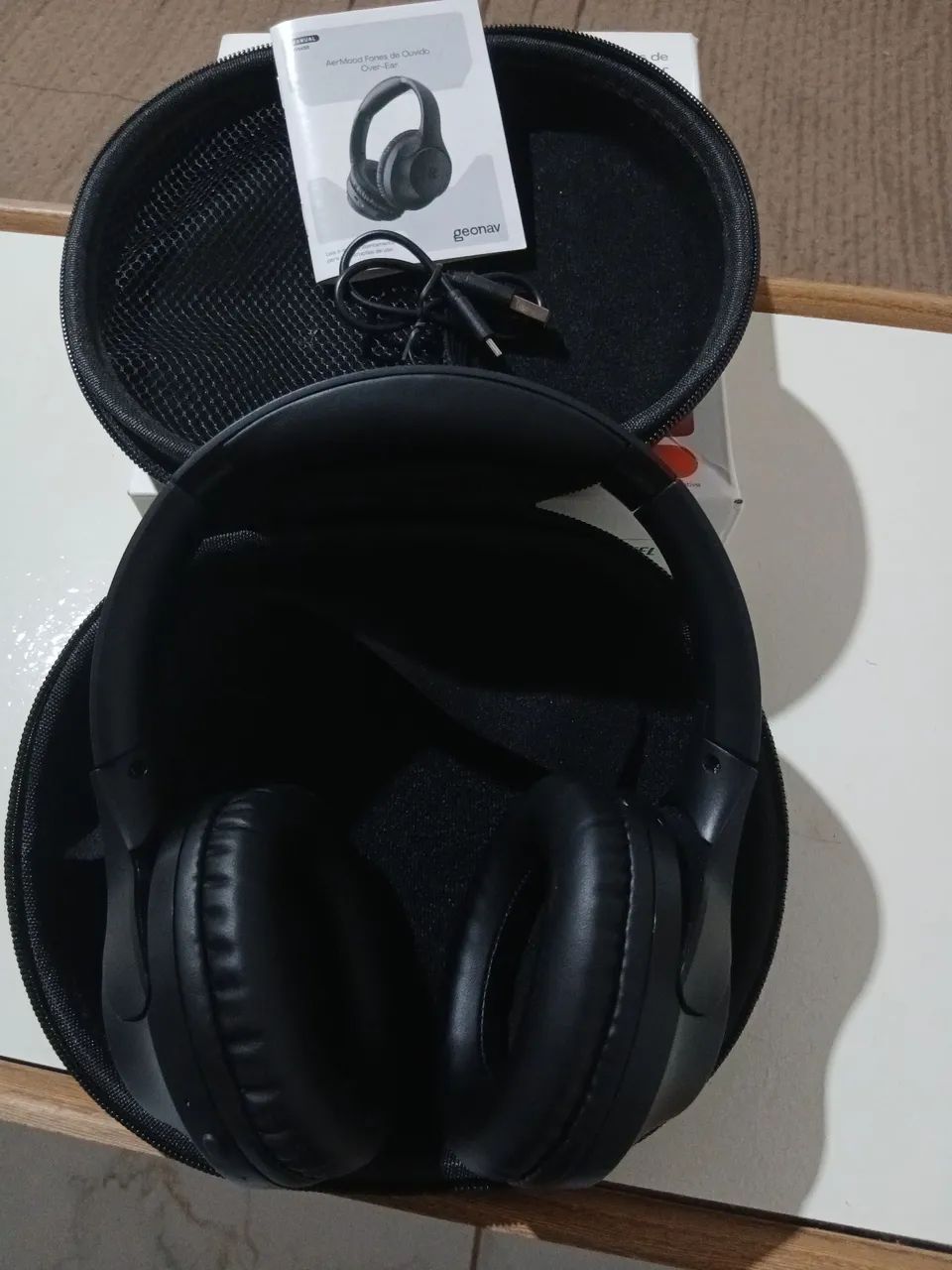 Fone De Ouvido Over Ear Aermood Preto - Foto 2