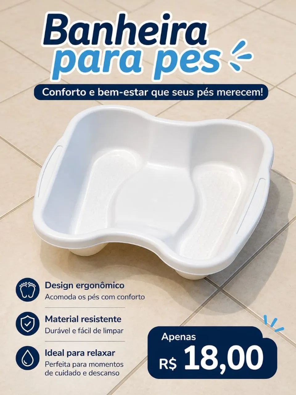 Bacia para spa dos pés 