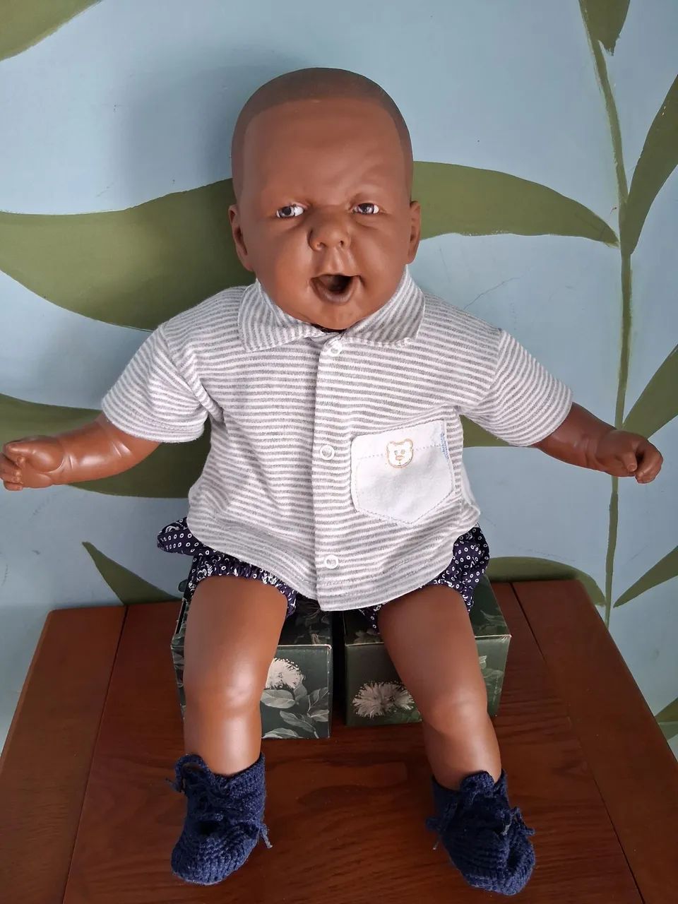 Boneca Bebê Menino Negro