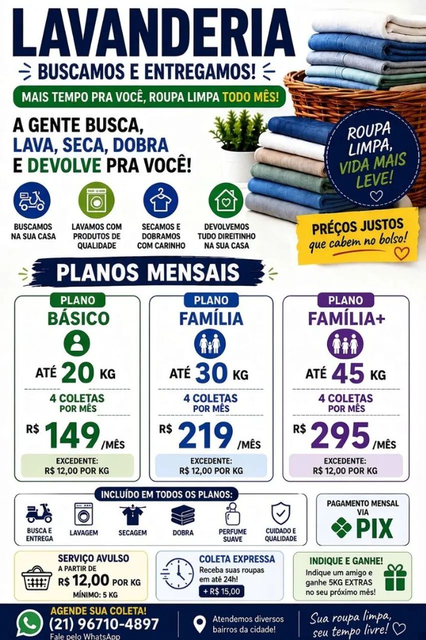 Lavanderia busca e entrega