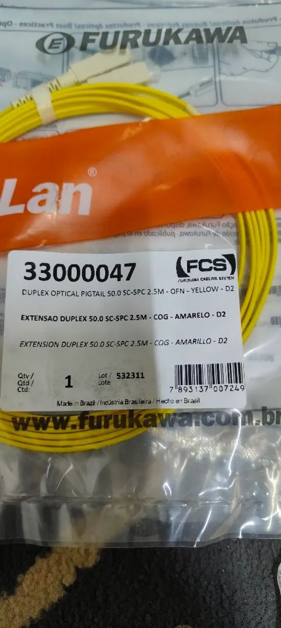 Cordão óptica conectorizada Furukawa  - Foto 4