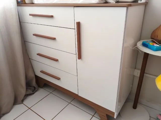 Quarto de Bebê Completo 100%MDF- Berço + Cômoda+guarda roupa - Foto 3