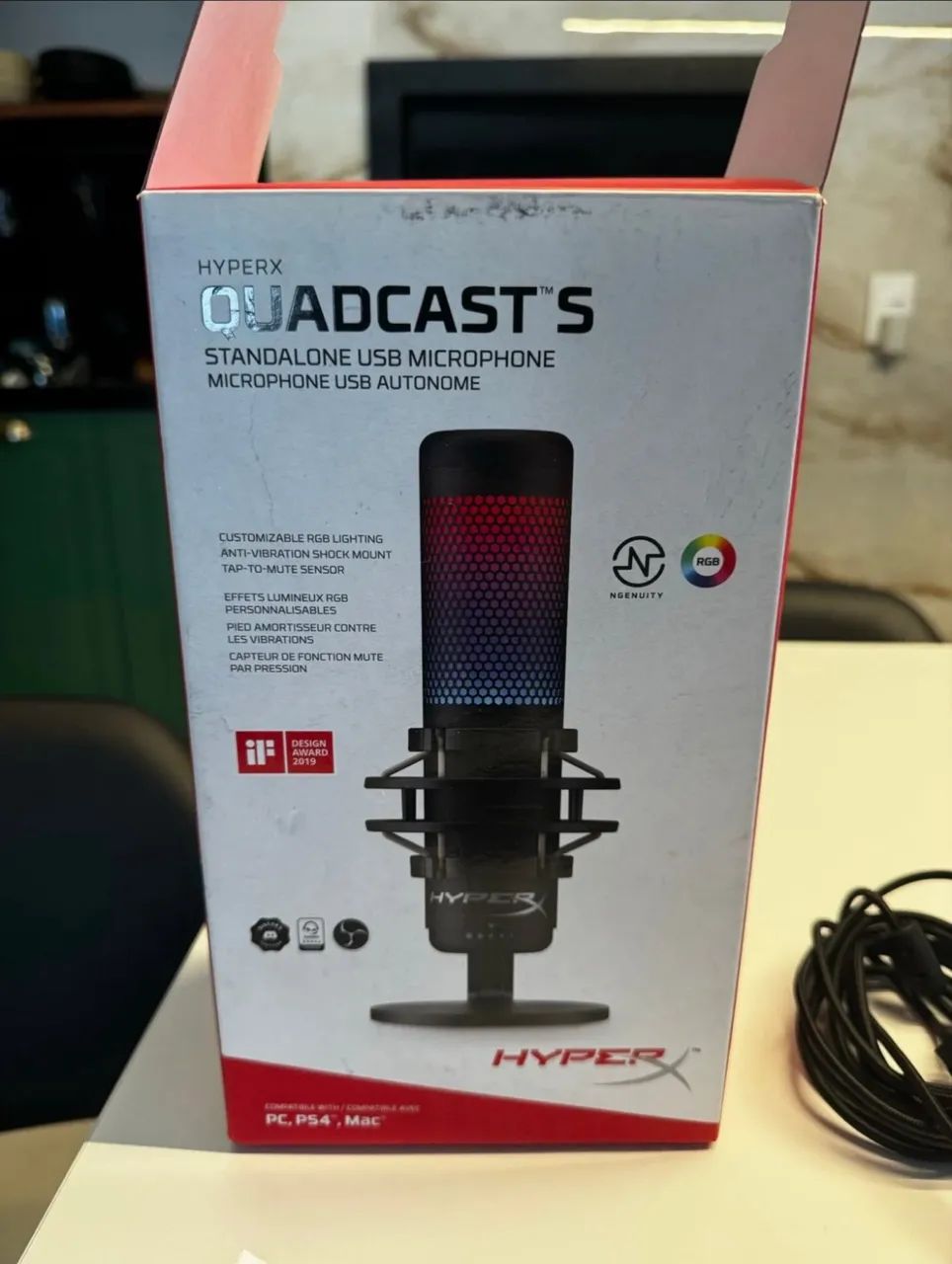 Microfone condensador hyperx quadcast s  - Foto 4