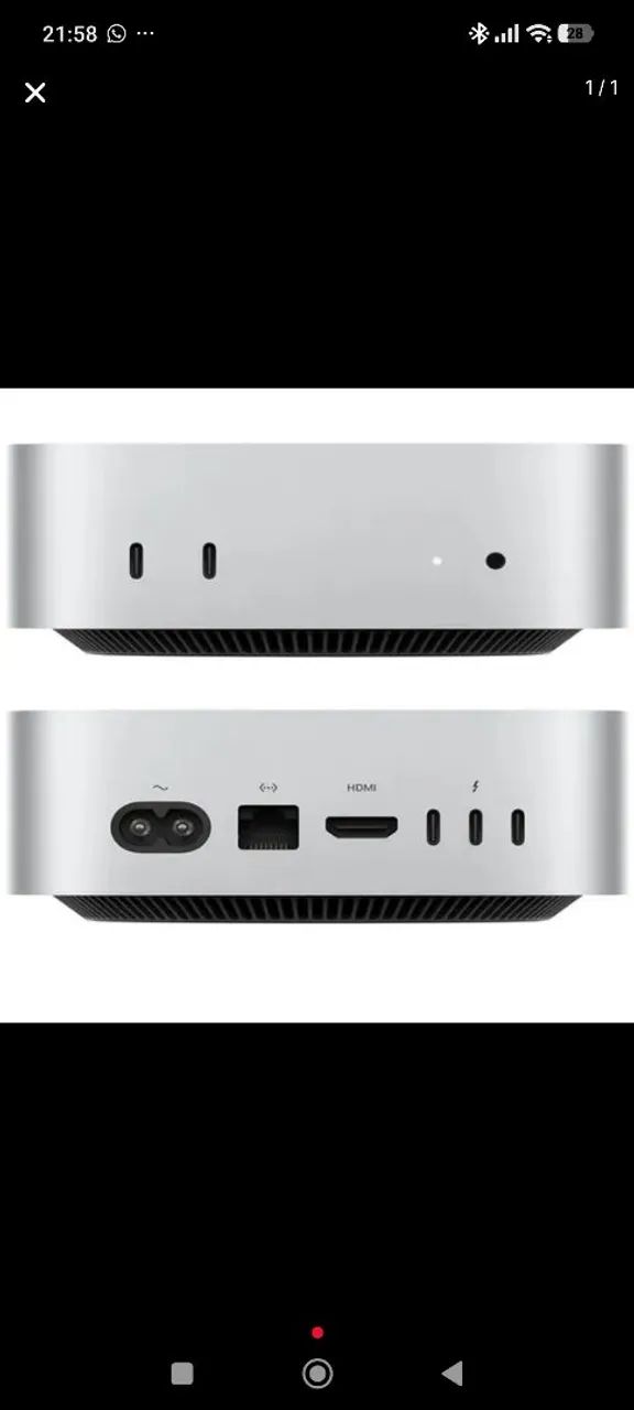 Mac mini M4 512ギガ /メモリ16ギガ Mac mini、M4チップ、10コアCPU、10コアGPU、16GBのメモリ、512GBの