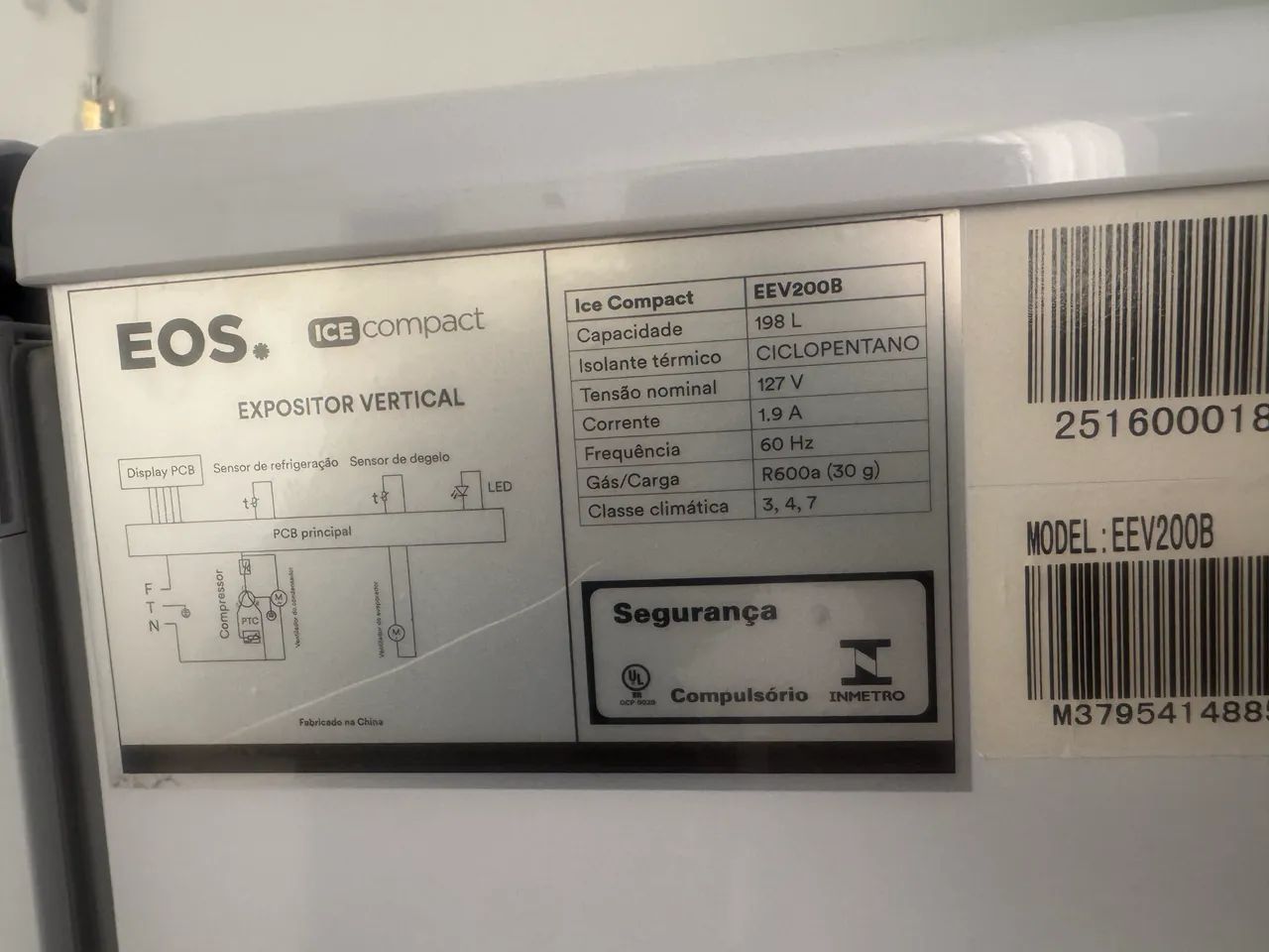 ⭐️メル9383ページ⭐️ Refrigerador expositor 198L EOS ICECOMPACT - Geladeiras e Freezers