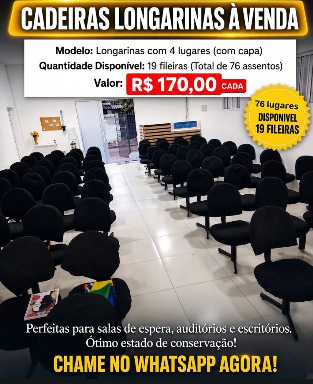 Cadeiras longarinas 