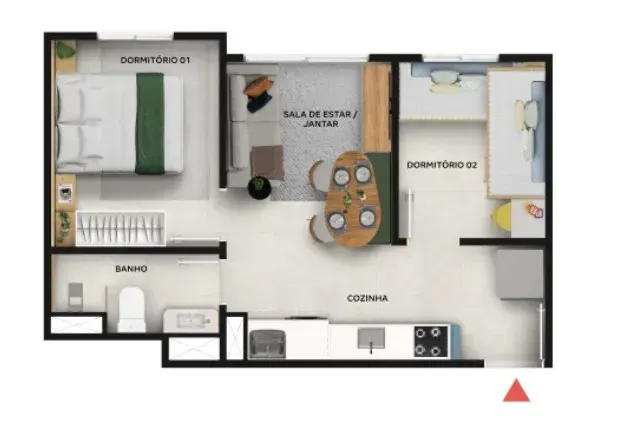 PLANTA 32m²