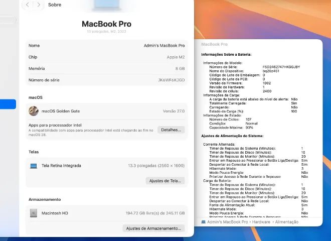 Macbook Pro M2 Touch Bar - 2022 (M2/8g/256g) 13,3 polegadas - Foto 2