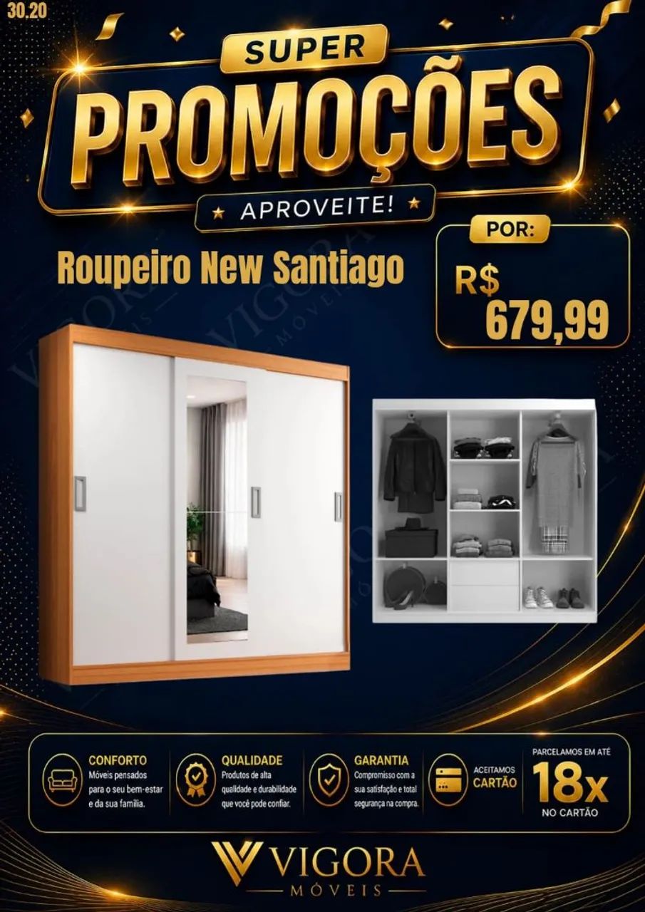 Guarda roupa promoção 