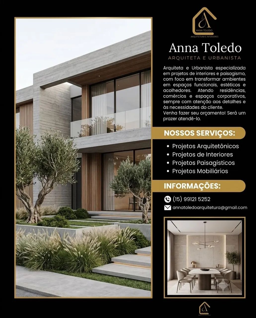 Projetos de Arquitetura e Interiores - Anna Toledo (Sorocaba e Região)
