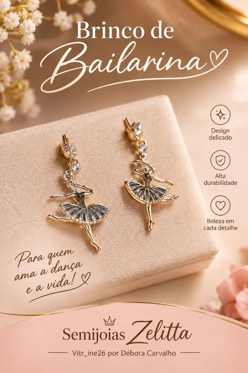 Super Promoção  Brinco da bailarina
