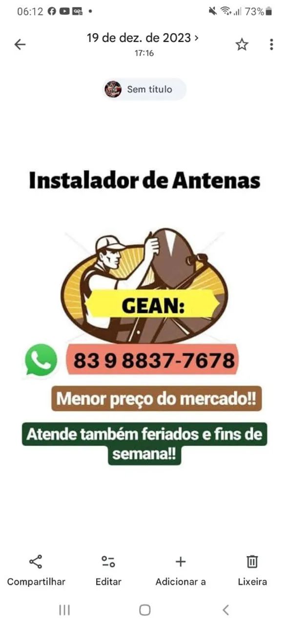 Instalador de antena