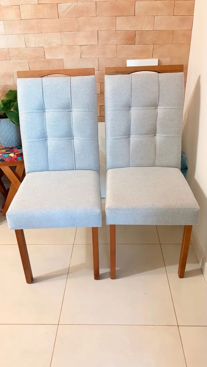 Cadeira para mesa de jantar em linho  - Foto 3