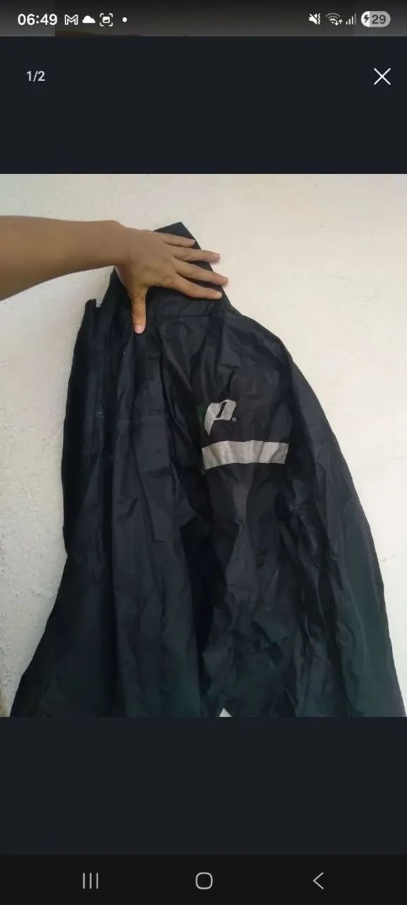 Capa de chuva p camisa + calça 
