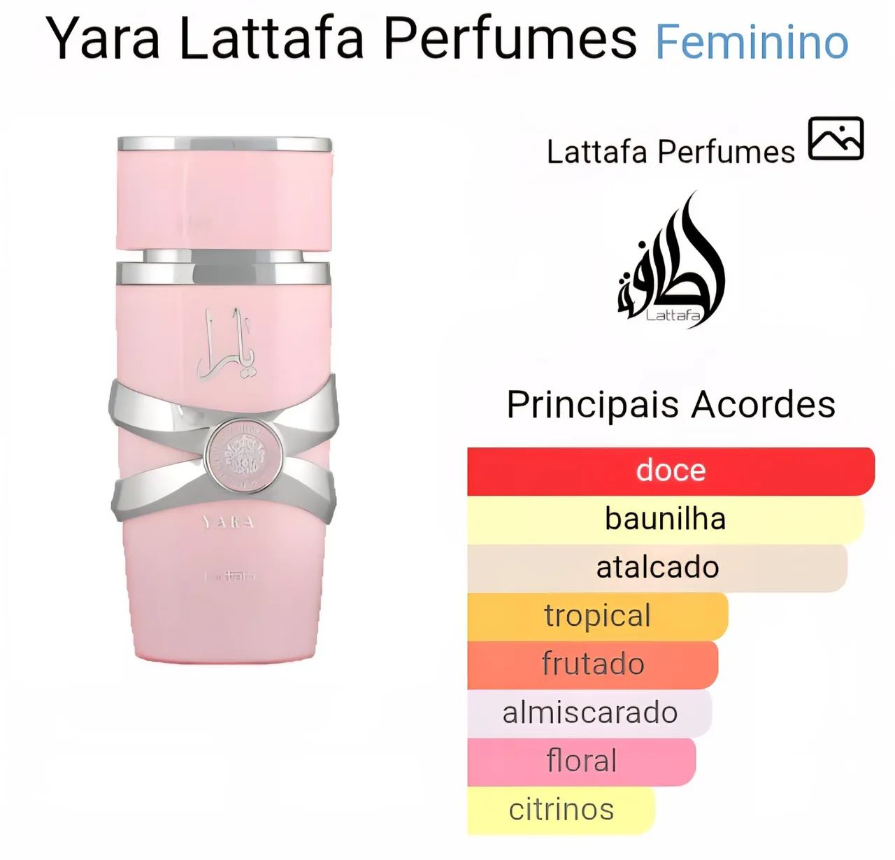 Perfume Árabe Yara Rosa 100ml Original  - Foto 2