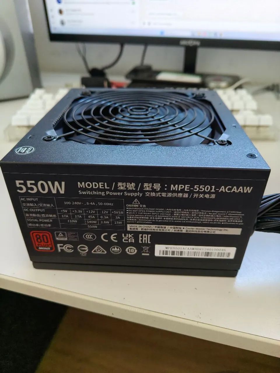 Fonte 550W Cooler Master - 80plus - Foto 4