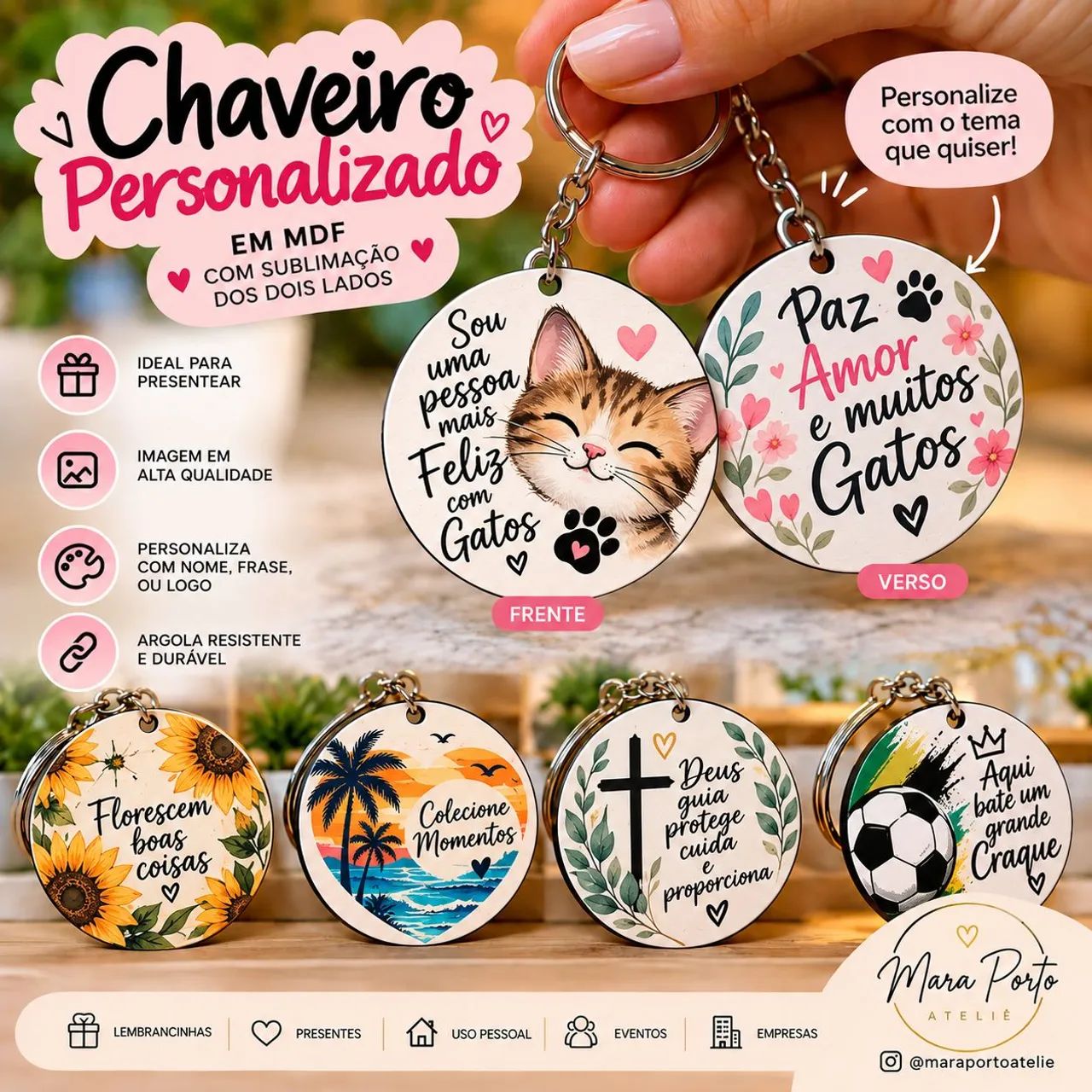 CHAVEIROS PERSONALIZADOS - Foto 4