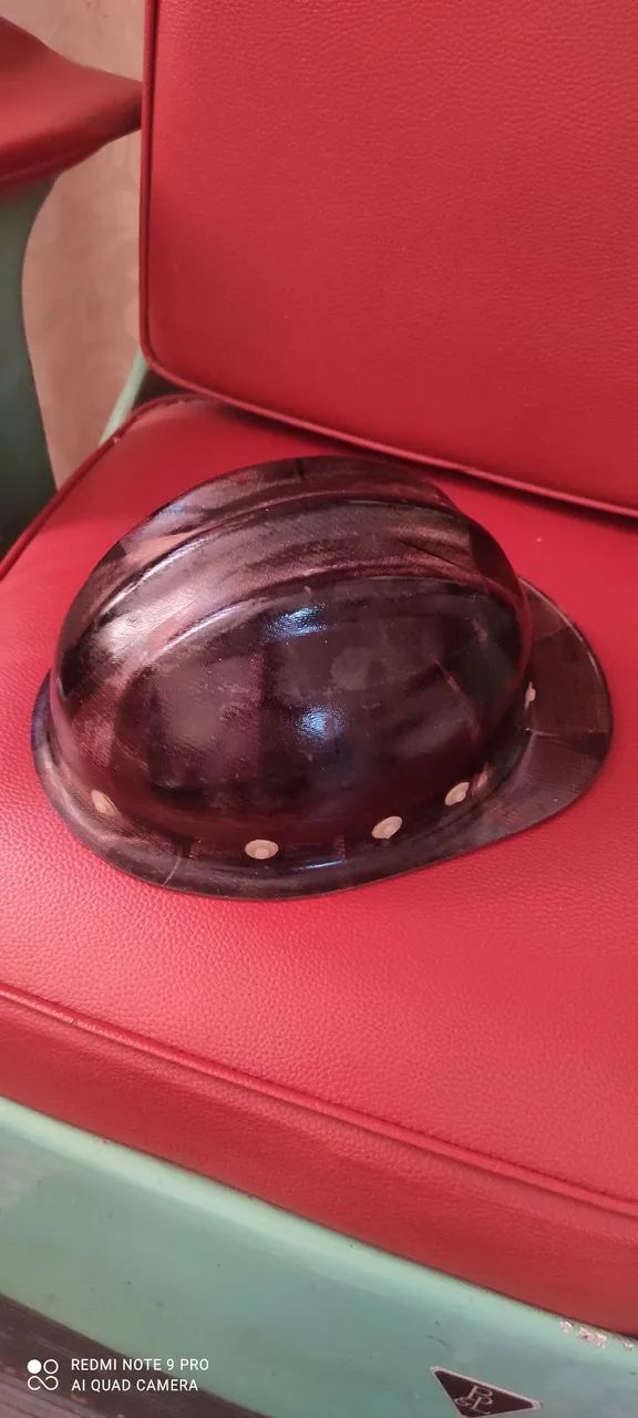 Capacete antigo,fibra: - Foto 3