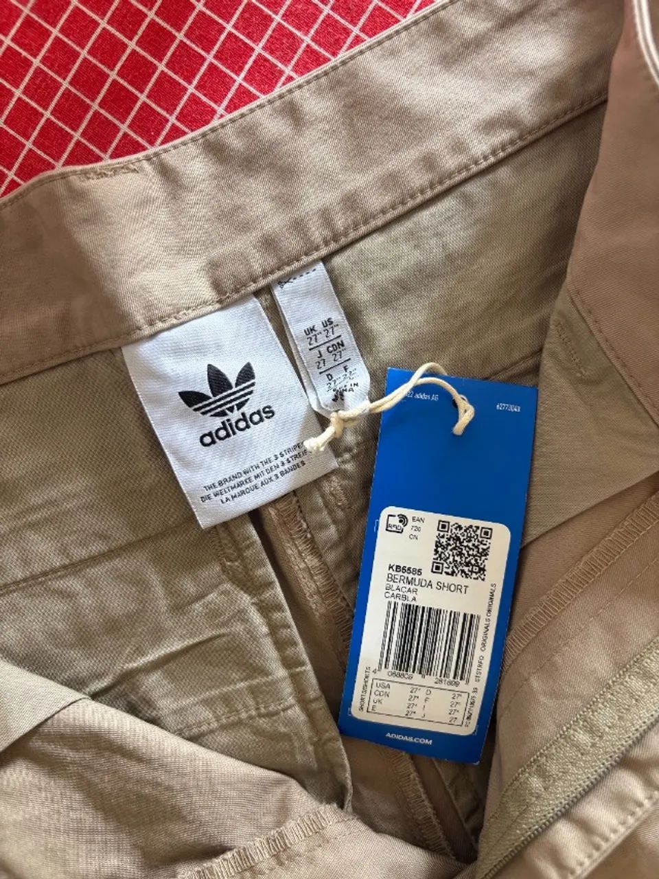 Bermuda Adidas Wide-Leg - Bege - Foto 2
