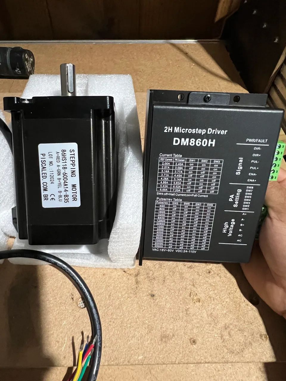 Motor de passo Nema 34 85 kgf mais driver dm860h - Foto 2
