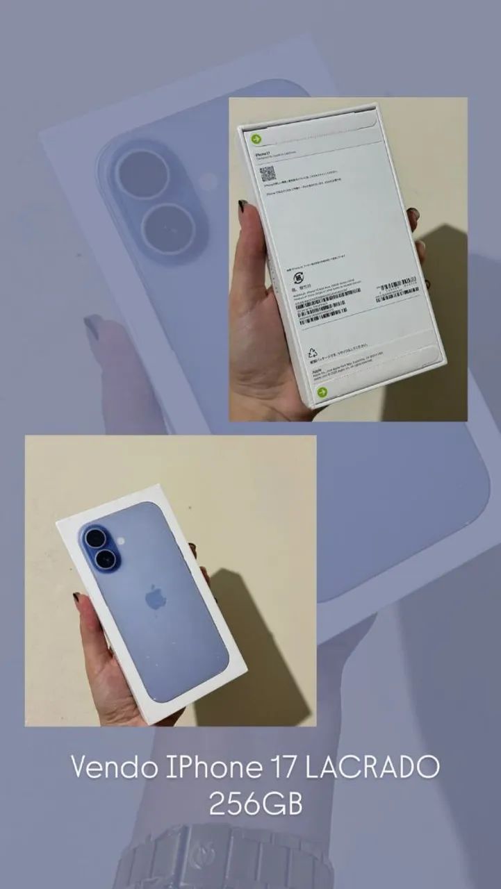 Iphone 17 356gb azul névoa LACRADO 