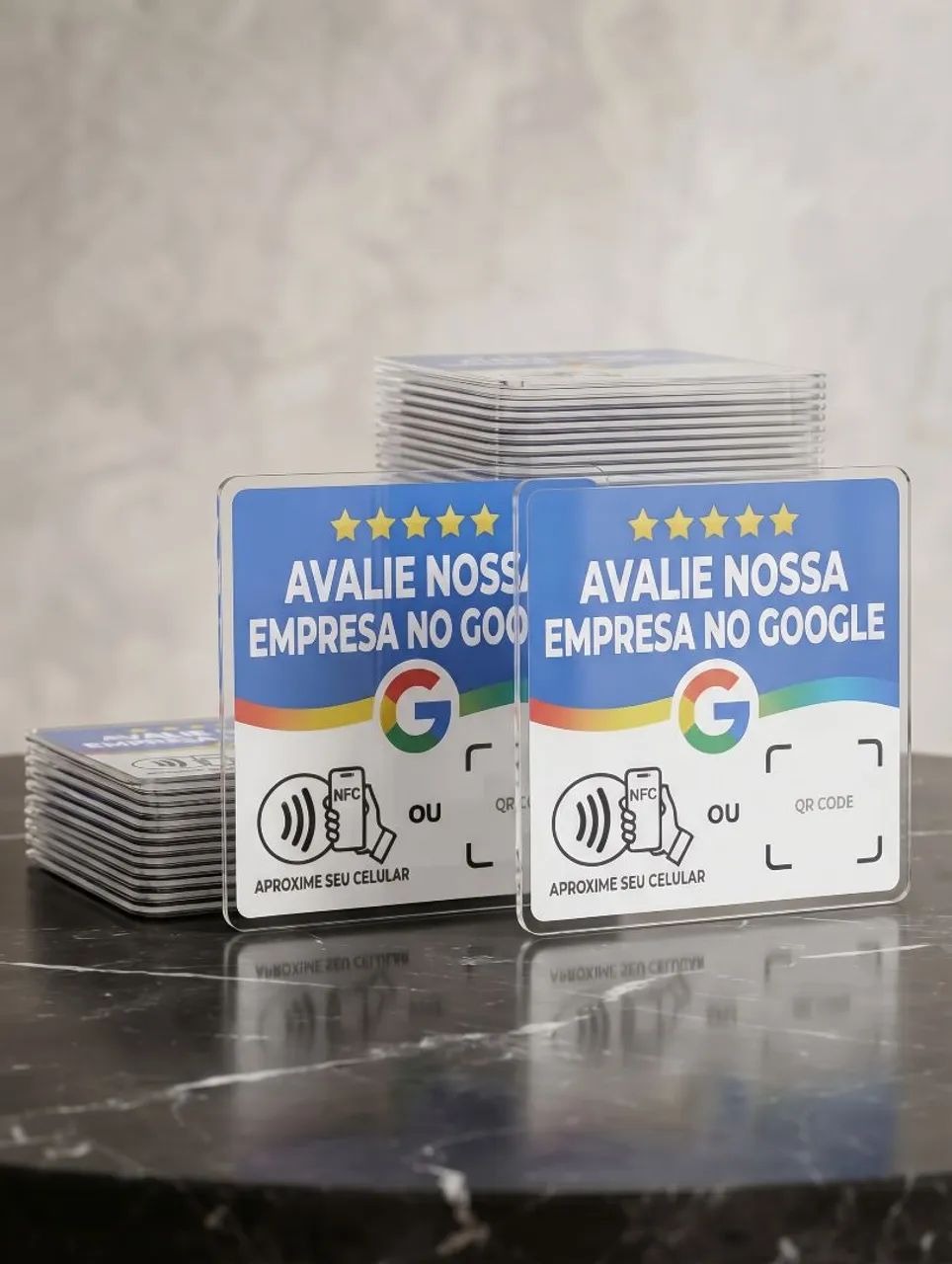 Placa de Avaliação Google (NFC + QR Code) - Foto 2