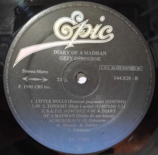 Lp - Ozzy Osbourne - Diary Of A Madman - 1981 - Foto 4