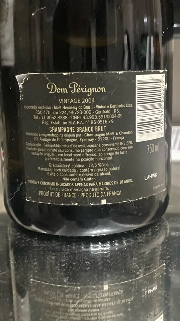 Dom Pérignon Vintage 2004 ? Lacrada e Original (Importação Oficial