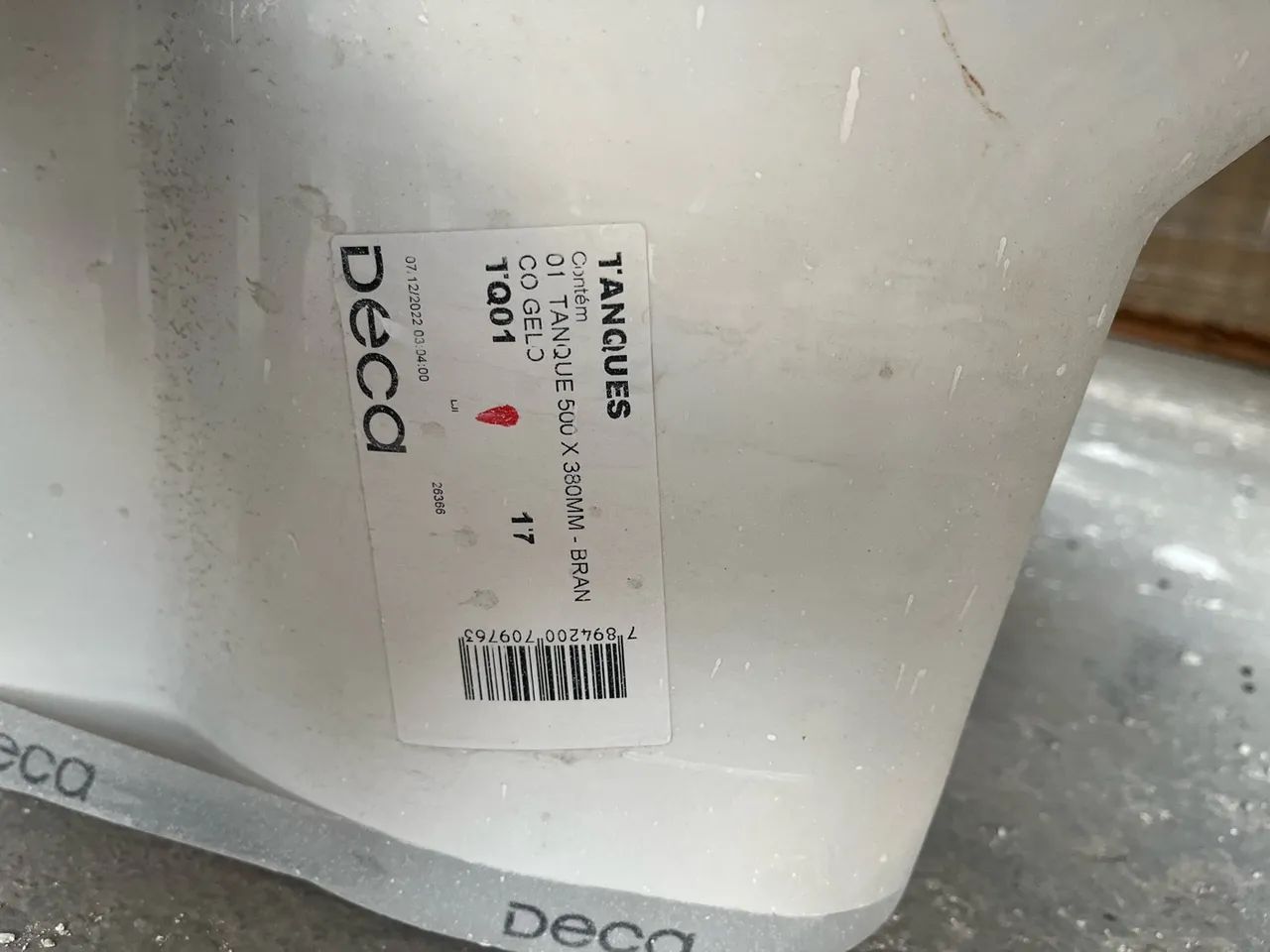 Tanque para área de serviço 
