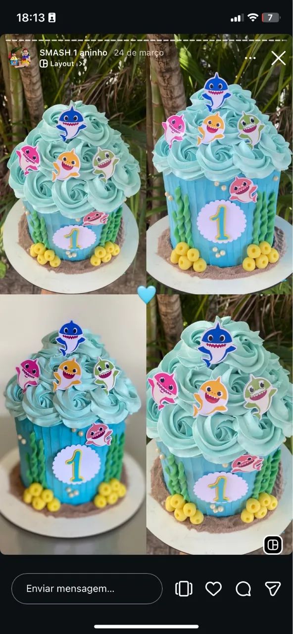 Bolo pequeno para smash the cake 