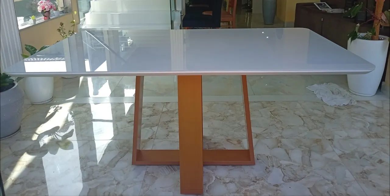 Mesa com tampo de vidro - Foto 4