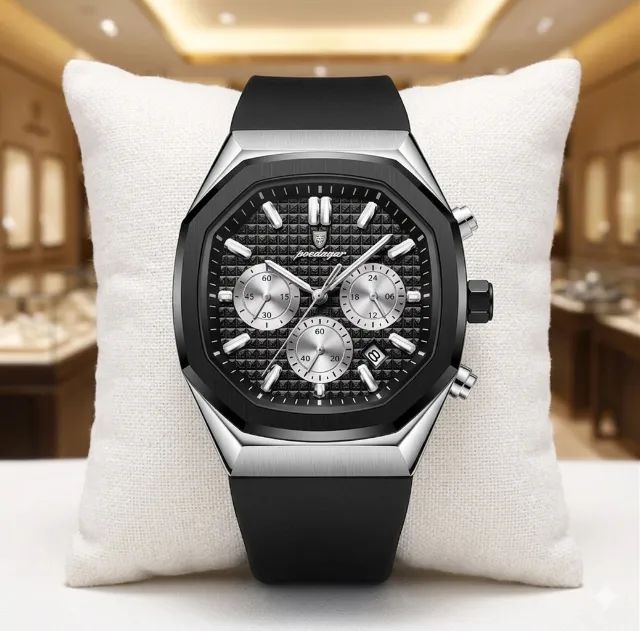 Relógio Masculino Poedagar Premium - Design Moderno e Sofisticado - Foto 5