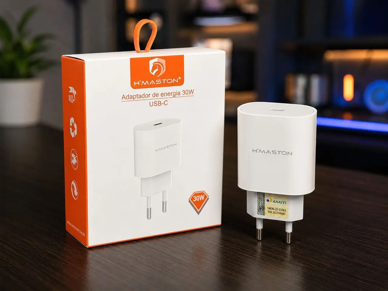 Carregador H?Maston 30W USB-C Carga Rápida - Foto 2