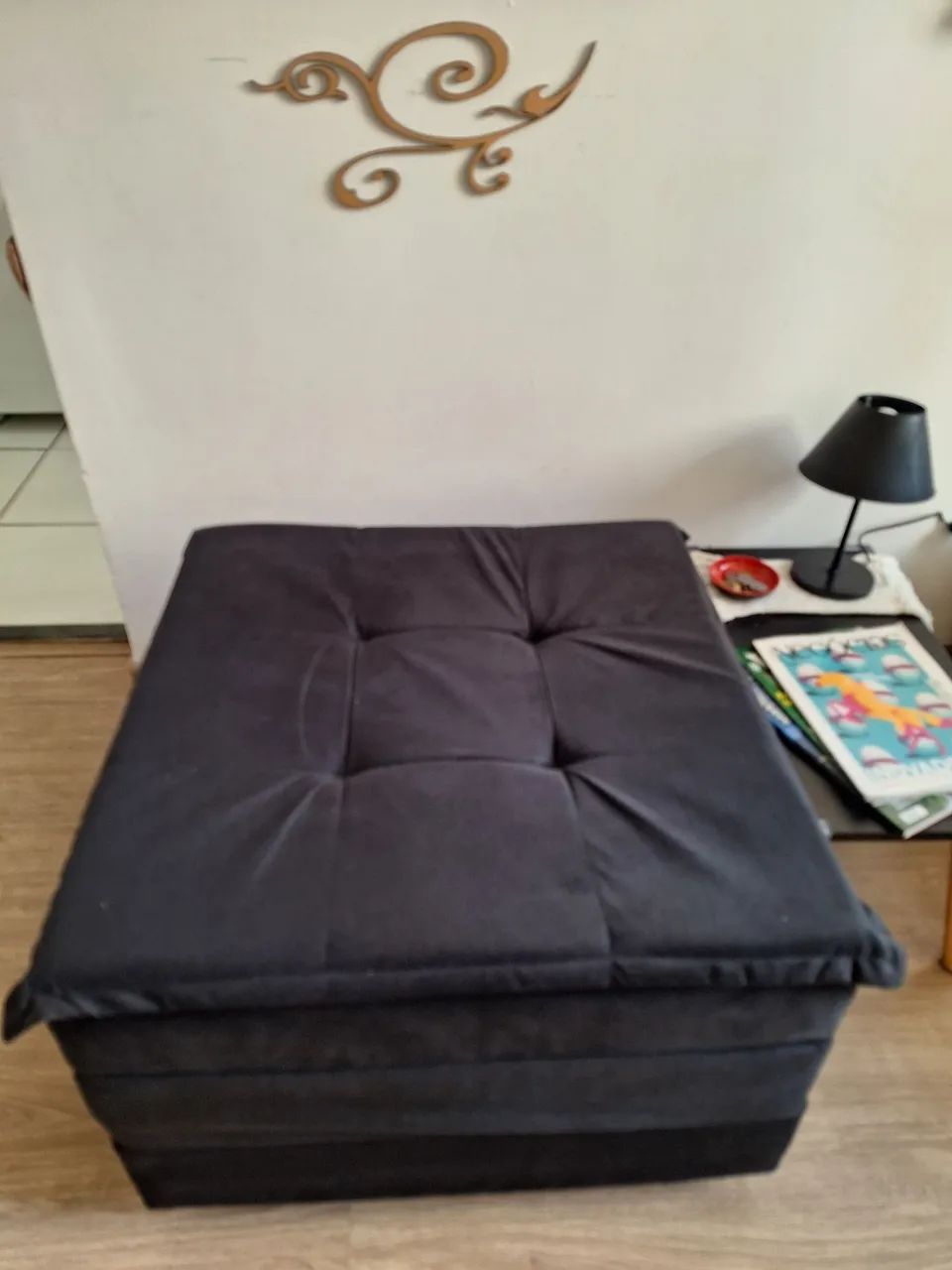 Puff cama novo nunca usado com rodinhas