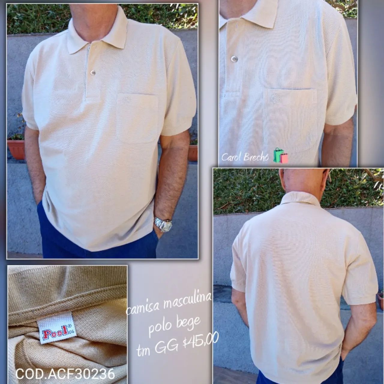 Camisa masculina polo