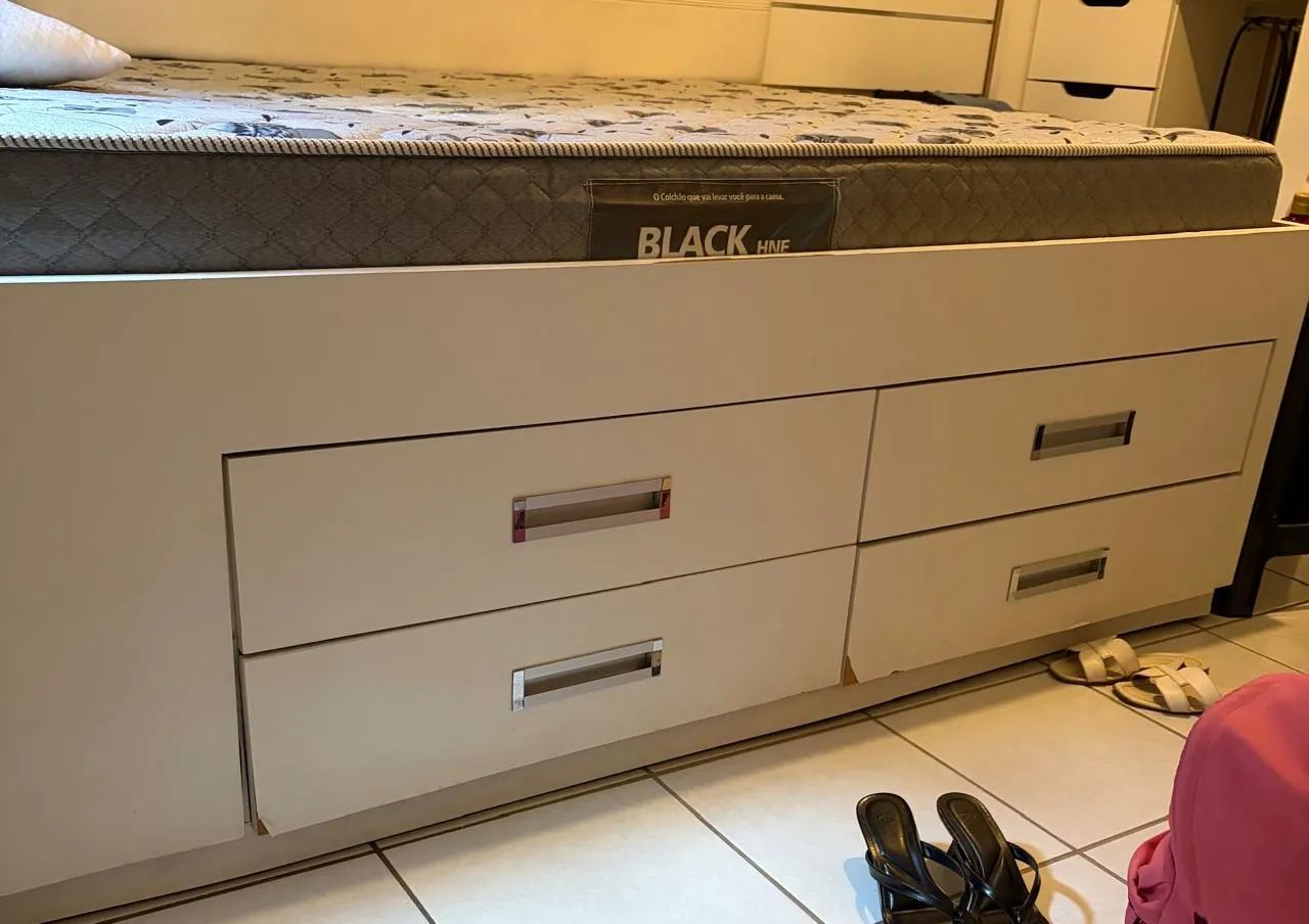 Base de cama com 4 gavetas para doação  - Foto 2