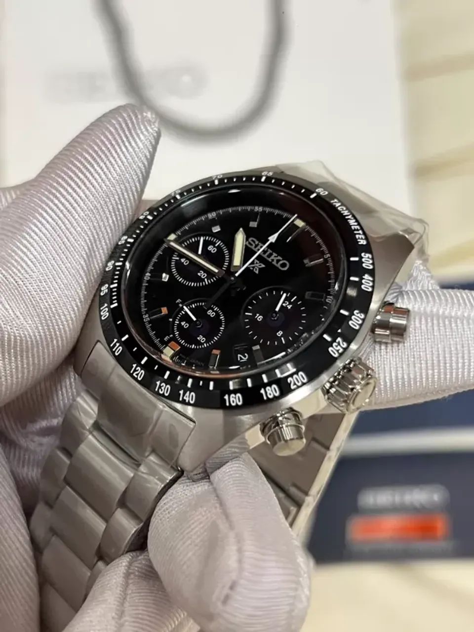 Relógio Seiko Prospex Speedtimer SSC819 Preto Novo - Foto 2