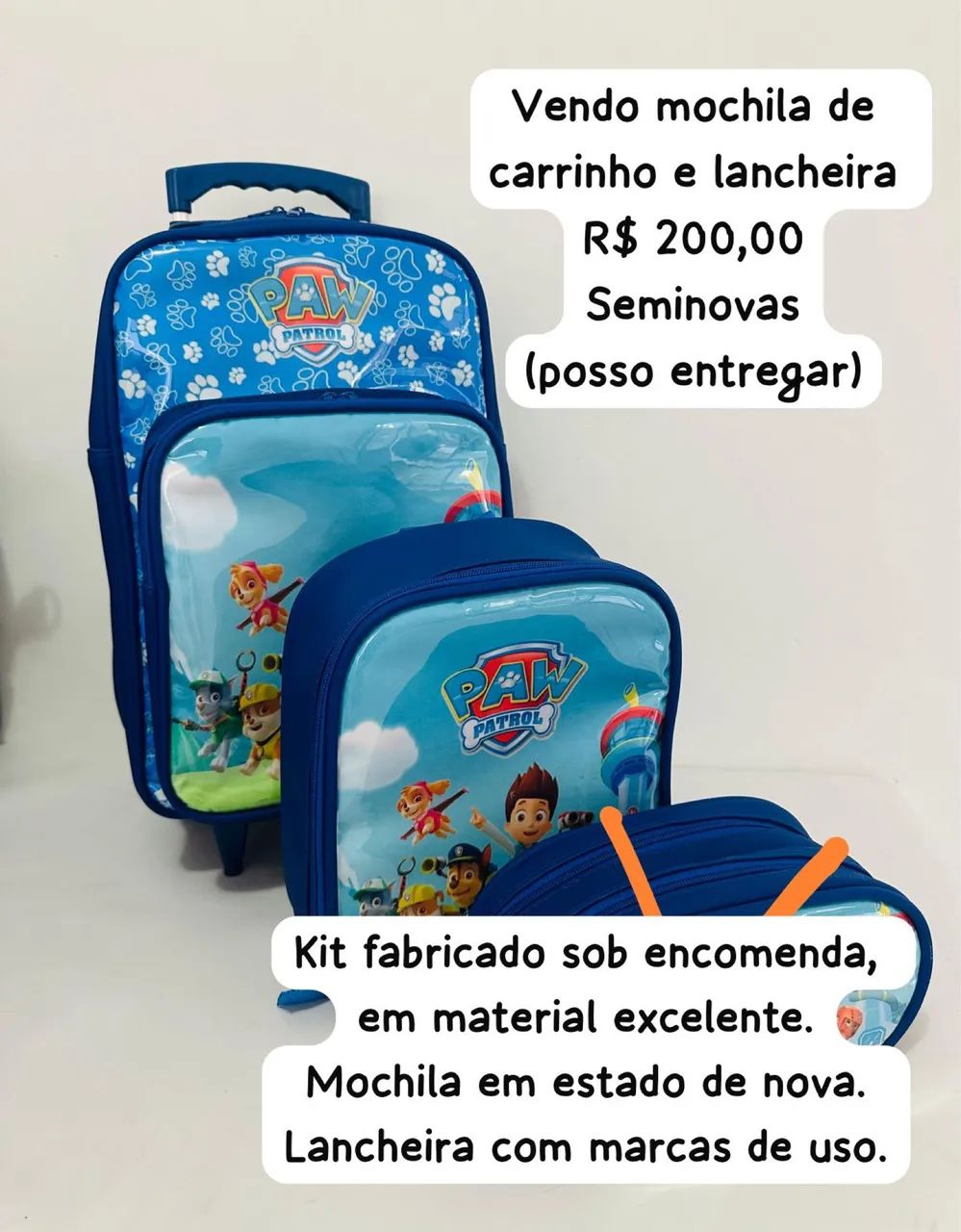 Mochila infantil com carrinho - Foto 2