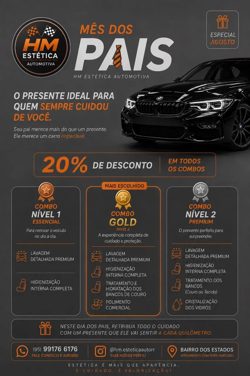 Promoção espacial válida para todo o mês de agosto 