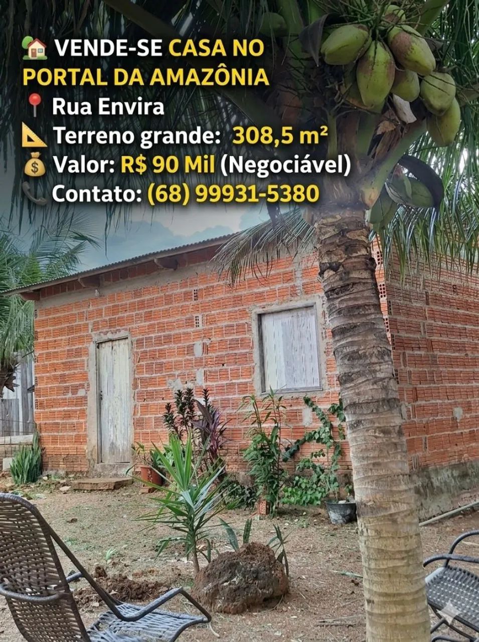 Vende-se Casa no Portal do Amazônia 