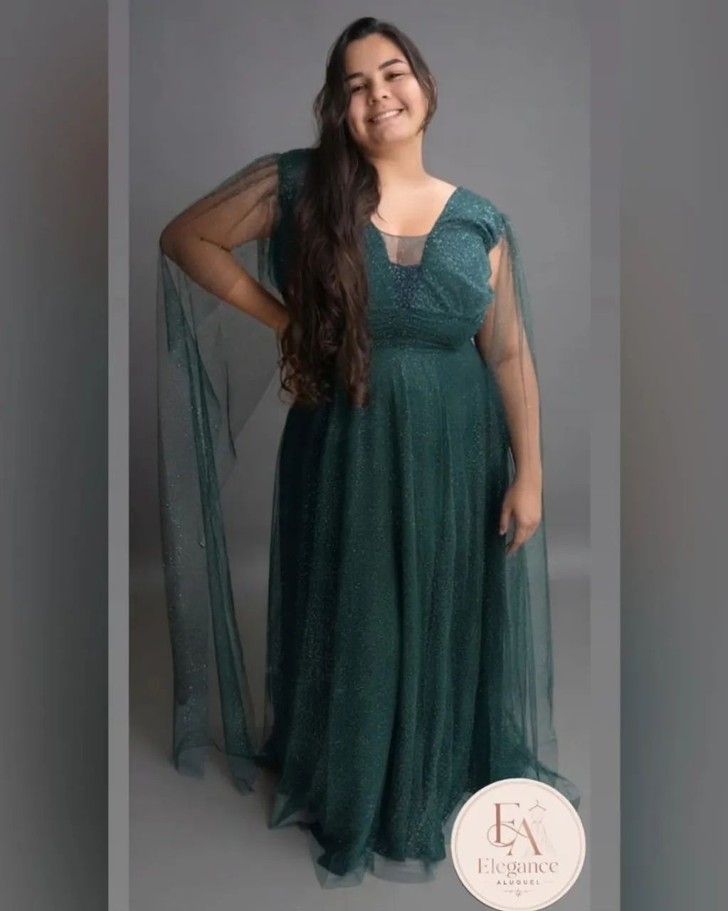 Vestido de festa verde esmeralda  - Foto 4