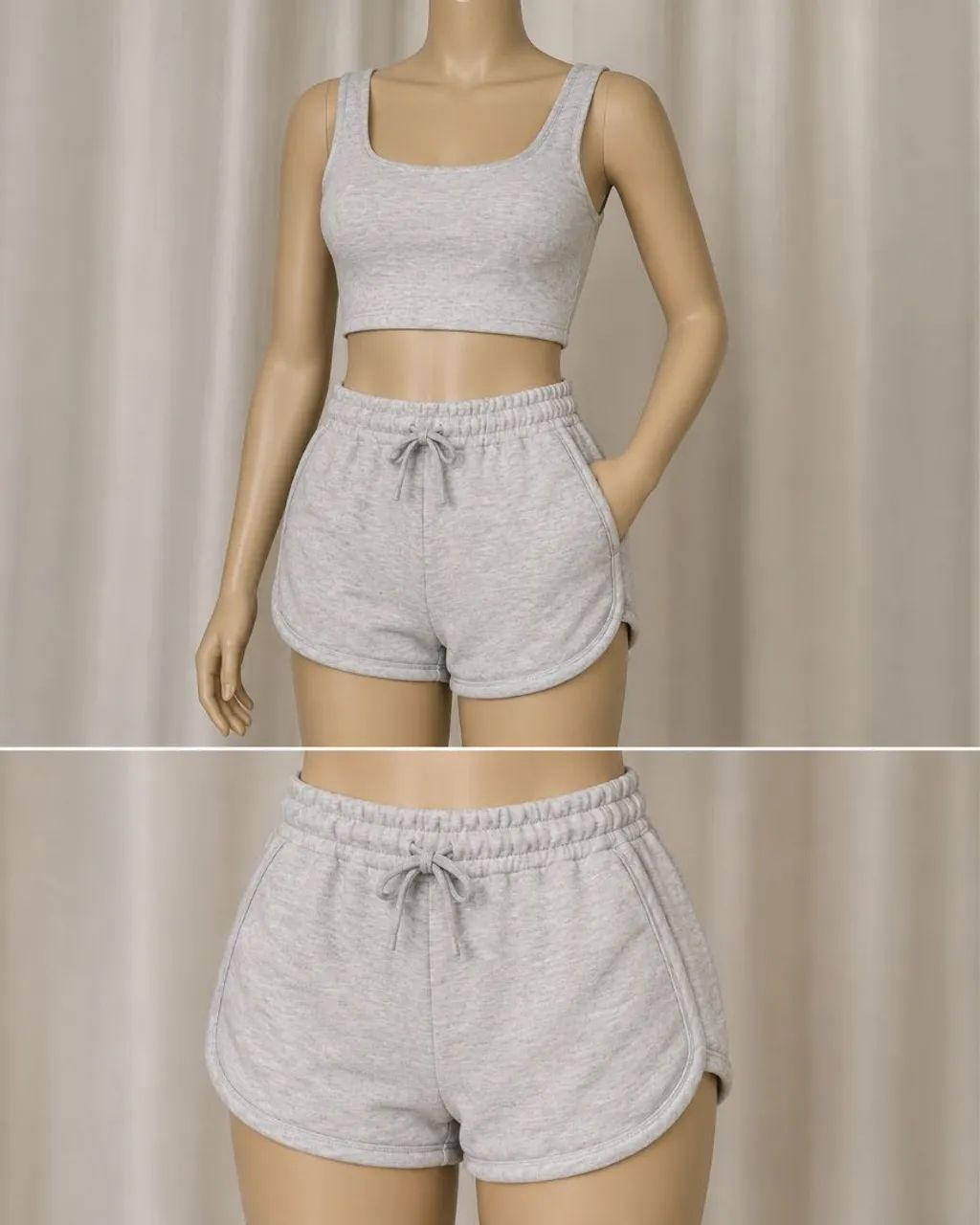 Short shein cinza
