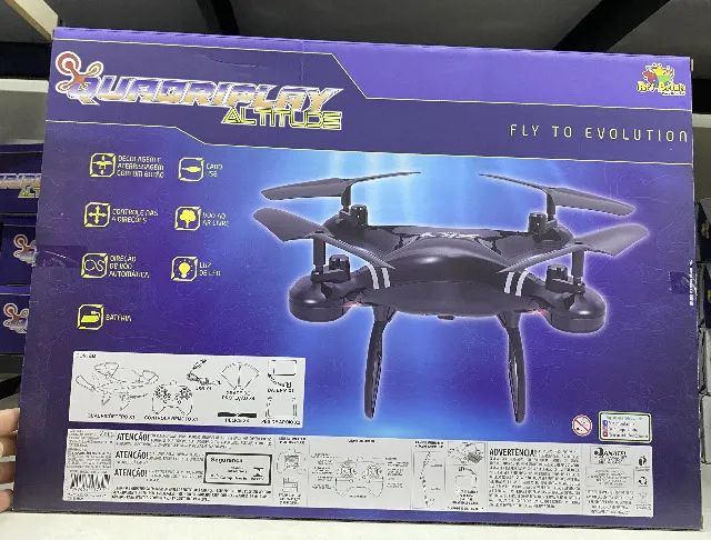 Drone Quadricóptero Altitude Fly To Evolution Com Controle Remoto LED Recarregável - Foto 4